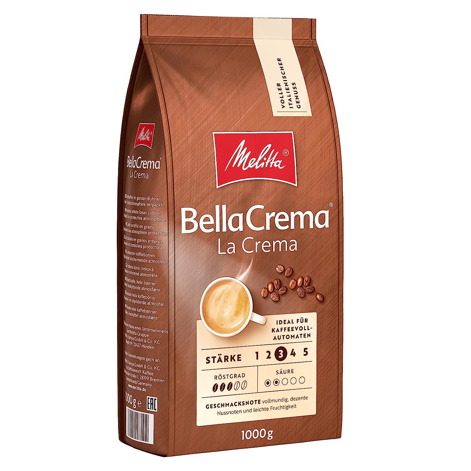 Melitta® BellaCrema La Crema, ganze Bohne, 1kg